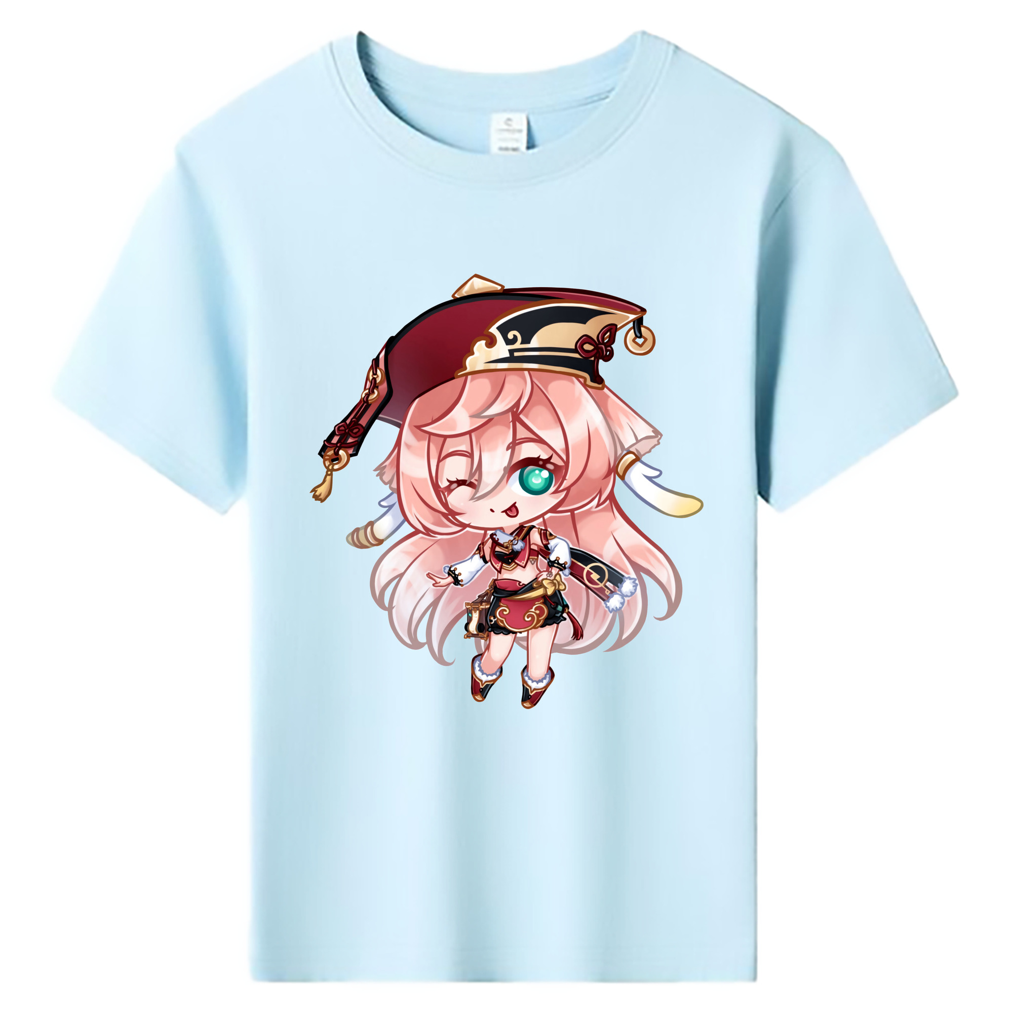 げんし神 ヤンフェイ genshin Yanfei 綿100％キッズTシャツ（フロントプリント）